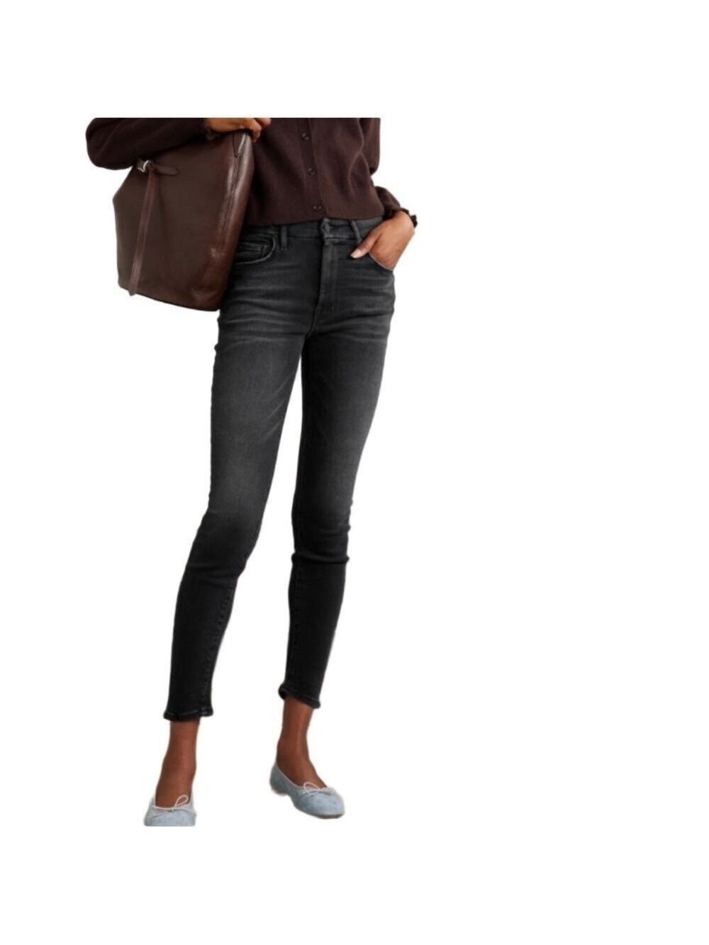 Mother Looker Ankle Jeans Black Size 27